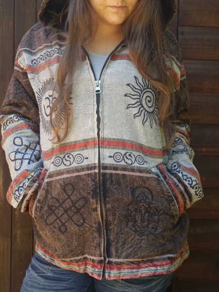 

Vintage Long Sleeve Cotton Sweatshirt, Multicolor, Hoodies&Sweatshirts