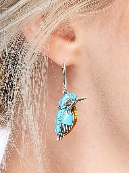 

Alloy Earrings, Silver, Earrings