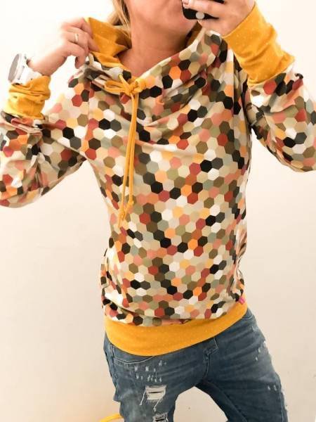 

Long Sleeve Casual Sweatshirt Women, Yellow, Tops