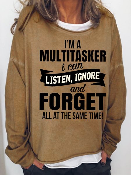 

I'm A Multitasker Women's long sleeve sweatshirt, Tan, Hoodies&Sweatshirts