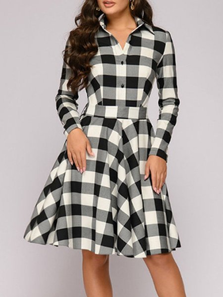 

Shawl Collar A-Line Midi Dress, White, Mini Dresses