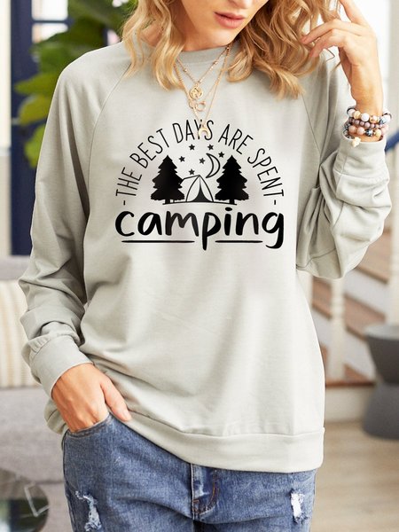 

Camping Graphic Sweatshirts, Gray, Hoodies&Sweatshirts