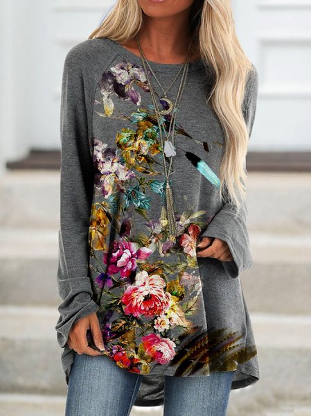 

Floral Graphic Top, Multicolor, Dresses
