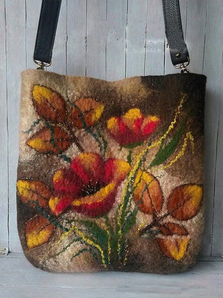 

Di Lana Stoffa Stampato Borsetta In Corno, Multicolore, Accessories