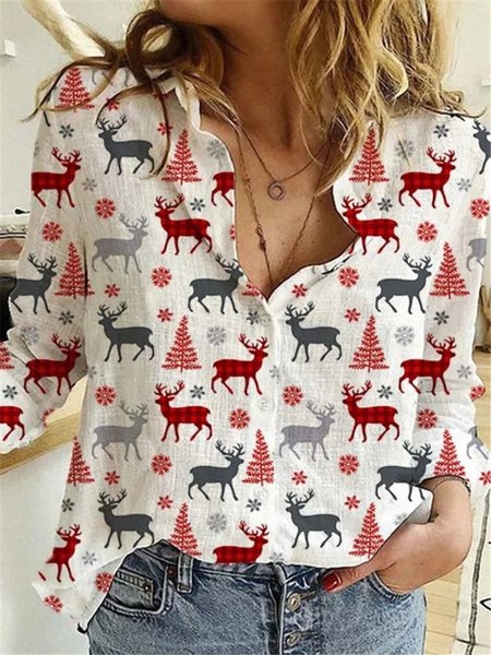 

Cotton Casual Long Sleeve Shirts & Tops, White, Blouses & Shirts