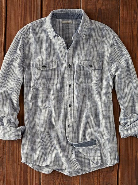 

Cotton Shirt Collar Shirts, As picture, Men's Floral shirt