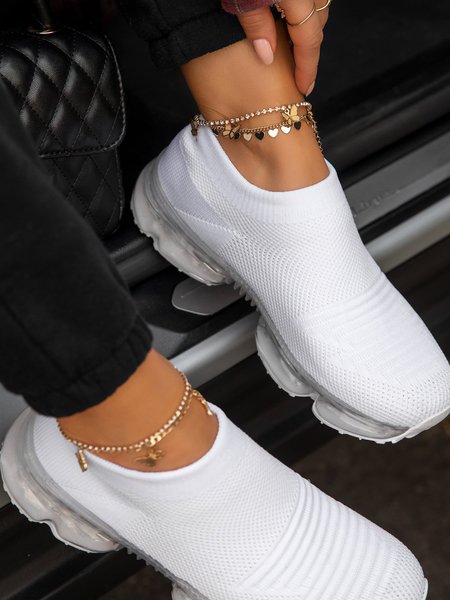 

All Season Fabric Sneakers, White, Sneakers