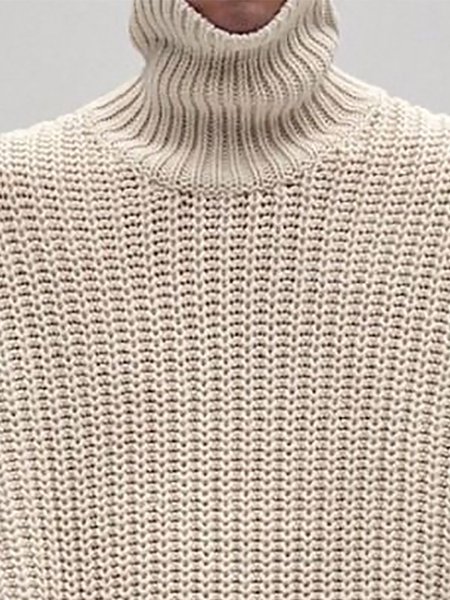 

Shift Acrylic Turtleneck Long Sleeve Sweater, Creamy white, Sweaters