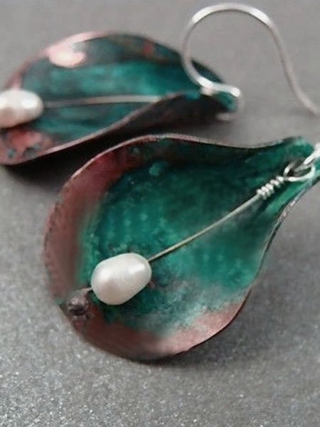 

Green Vintage Alloy Earrings, Earrings