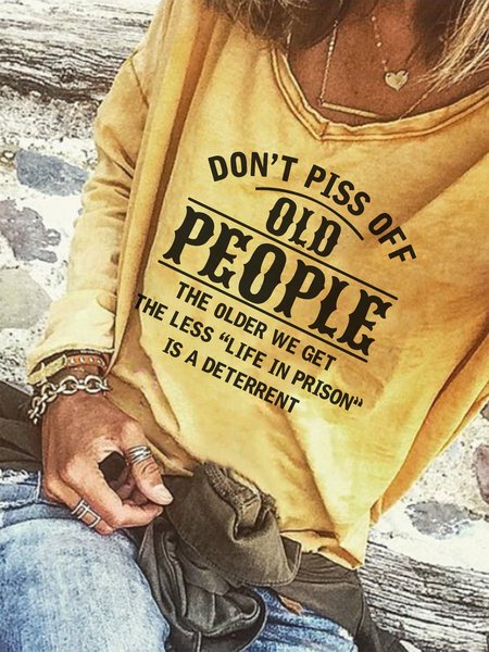 

Don't Piss Off Old People Women Top, Yellow, Hoodies&Sweatshirts