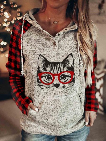 

Animal Shift Long Sleeve Cotton-Blend Hoodie & Sweatshirt, Gray, Hoodies & Sweatshirts