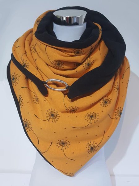 

Warm and chic dandelion contrasting scarf, Yellow, Scarves & Gloves