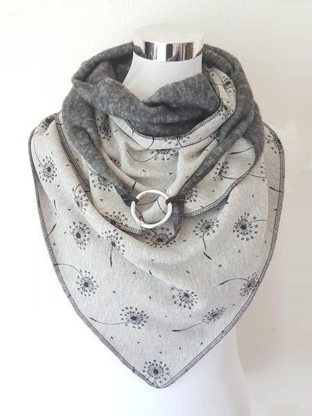 

Warm and chic dandelion contrasting scarf, Gray, Women Scarves & Shawls