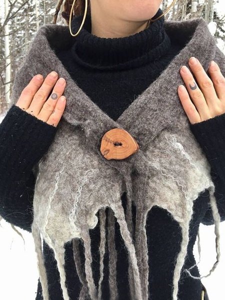 

New Chic Fashion Free Vintage Holiday Scarves Shawls, Gray, Scarves&Gloves