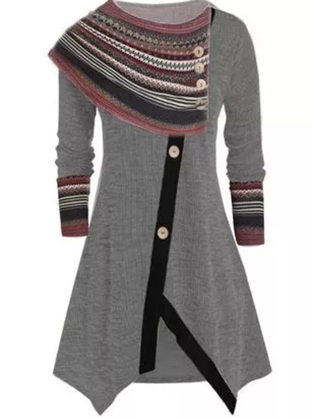 

Holiday Long Sleeve Shift Dresses, Gray, Dresses