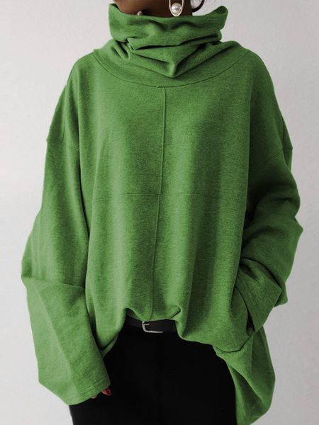

Cotton-Blend Long Sleeve Shirts & Tops, Green, Blouses & Shirts