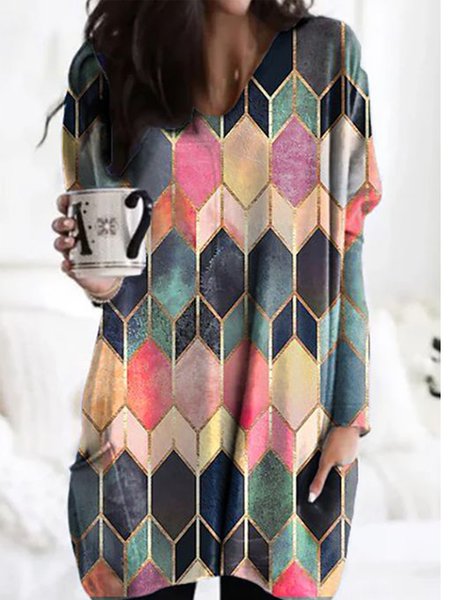 

Printed Long Sleeve Casual Shirts & Tops, Orange, Tops