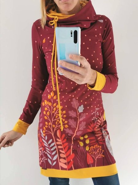 

Long Sleeve Cowl Neck Dresses, Image color, Dresses