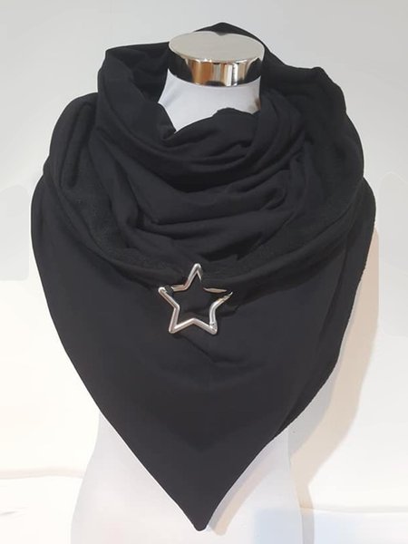 

Sciarpa & Scialle Felpato Caldo Vintage Elegante Stella Cotone, Nero, Scarves&Gloves