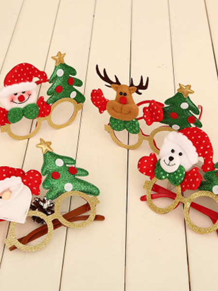 

Christmas Ornaments Glasses Christmas Gifts Birthday Party Dance Party Creative Decoration Holiday Supplies, 8#, Earrings
