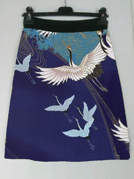 

A-Line Animal Skirts, Deep blue, Bottoms