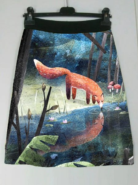

Casual Plants Skirts, Multicolor, Bottoms