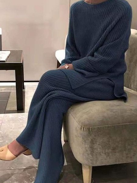 

Casuale Vintage Girocollo Suits, Blu, Jumpsuits