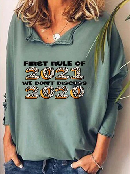 

Green Casual Letter Printed Long Sleeve Shift Shirts & Tops, Hoodies & Sweatshirts
