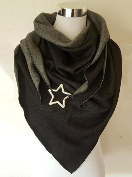 

Felpato caldo Retro Elegante Stella Contrasto Colore Sciarpa & Scialle, Nero, Scarves&Gloves