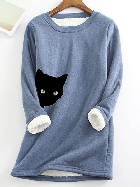 

Keep warm in autumn and winter Casual Animal Long Sleeve Sweatshirt, Deep gray, Hoodies & Sweatshirts