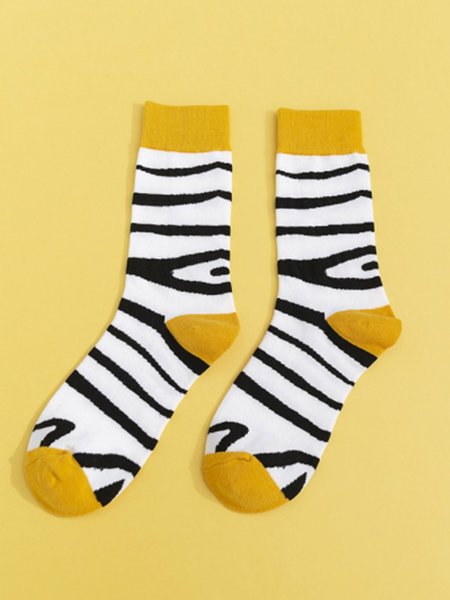 

Vintage Animals Casual Socks, Zebra-stripe, Socks