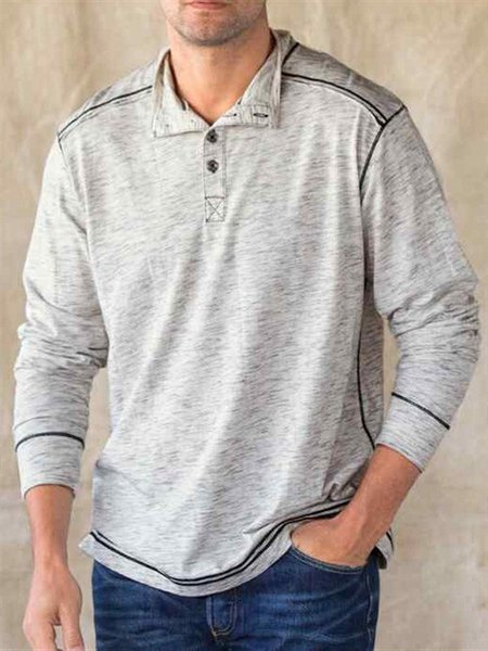 

Solid Crew Neck Shirts & Tops, White-gray, Short Sleeves Shirts