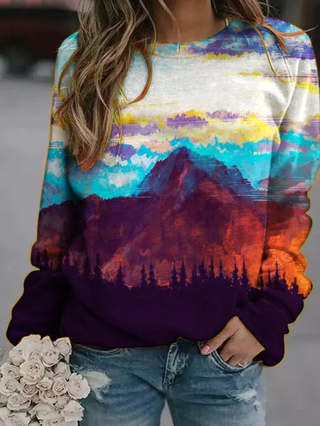 

Forest And Mountain Sweatshirts, Multicolor, Hoodies & Sweatshirts