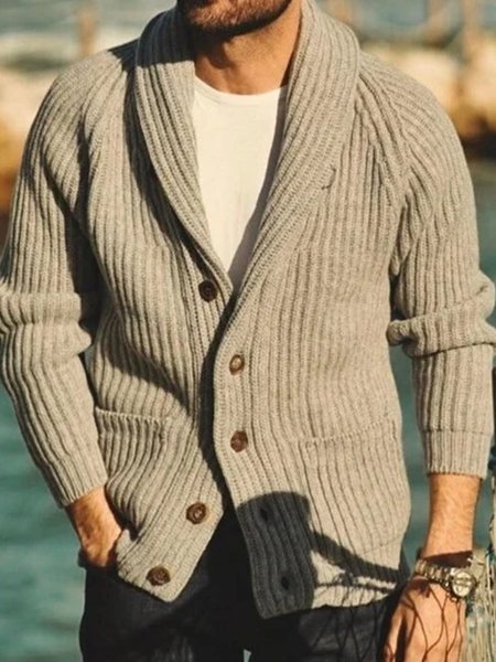 

Khaki Casual Cotton-Blend Sweater, Sweaters