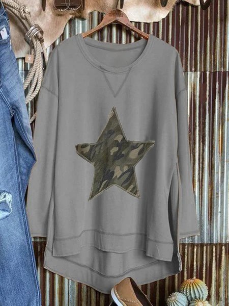 

Printed Long Sleeve Shirts & Tops, Gray, Sweatshirts & Hoodies