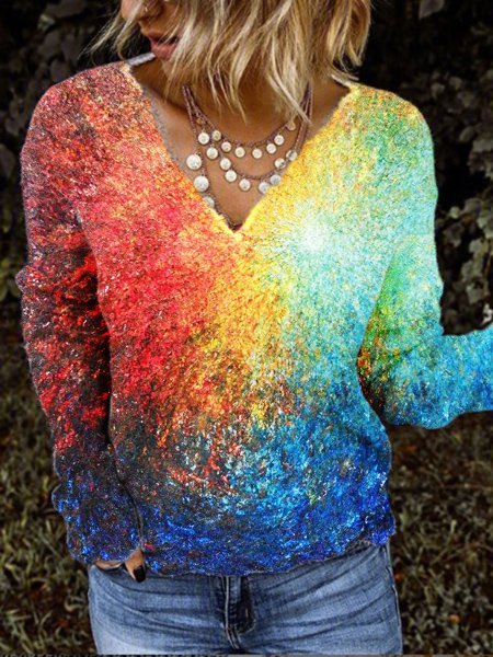 

Top Dritto Casuale, Multicolore, Blouses & Shirts