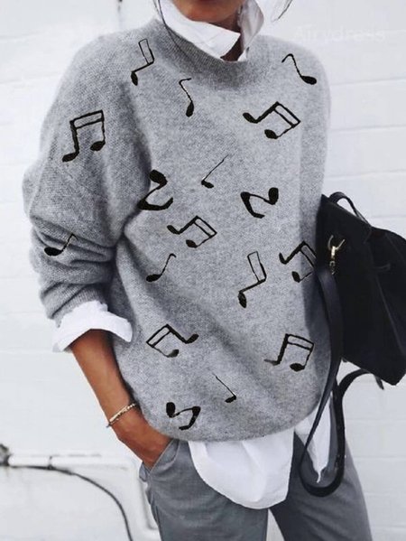 

Cashmere Crew Neck Sweater, Gray, Sweaters