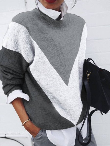 

Long Sleeve Sweater, As picture, Sweaters