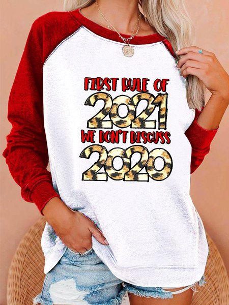 

first rule of 2021we don’t discuss 2020 Sweatshirt, Red, Hoodies & Sweatshirts