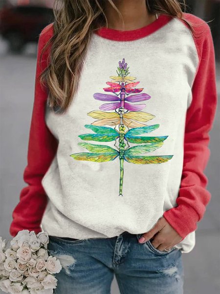 

Dragonfly Christmas Tree Sweatshirt, Red, Hoodies & Sweatshirts