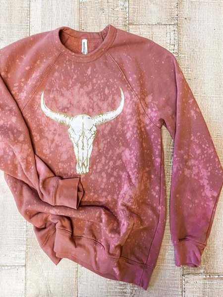 

Crew Neck Cotton-Blend Sweatshirt, Red, Hoodies & Sweatshirts