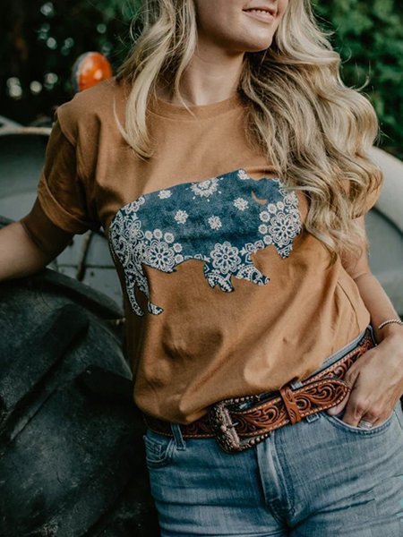 

Short Sleeve Cotton-Blend Shirts & Tops, Yellow, Winter Clearance