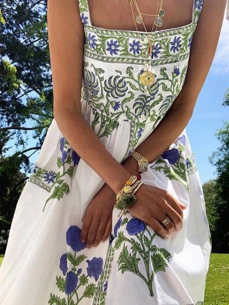 Sleeveless Plus Size Printed Dress, White, Dresses