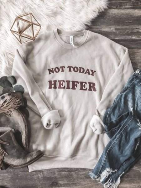 

Crew Neck Cotton-Blend Sweatshirts, Off white, Sweatshirts & Hoodies