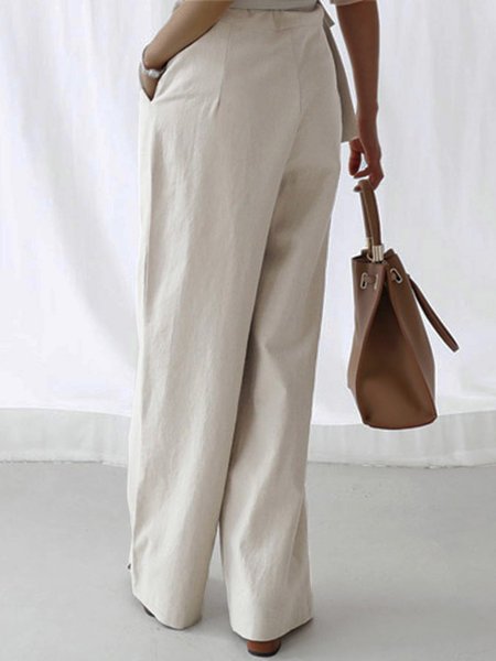 

Pantaloni Dritto Formale Tinta Unita, Bianco, Pants