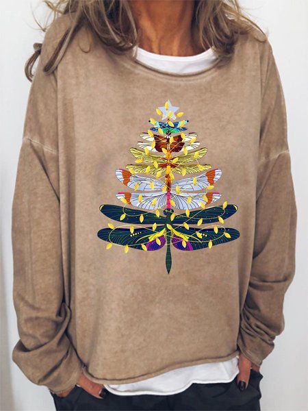 

Dragonfly Christmas Tree Sweatshirt, Light brown, Hoodies&Sweatshirts