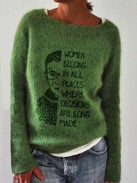 

Crew Neck Sweater, Green, Sweaters