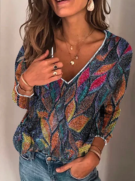 

Knitted V Neck Shift Shirts & Tops, Multicolor, Hoodies & Sweatshirts