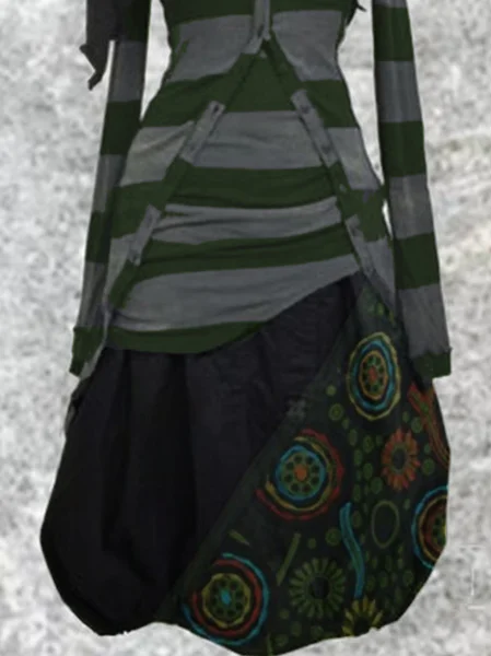 

Asymmetric Shift Casual Geometric Weaving Dress, Gray, Dresses