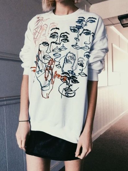 

Shift Casual Long Sleeve Sweatshirt, White, Hoodies & Sweatshirts